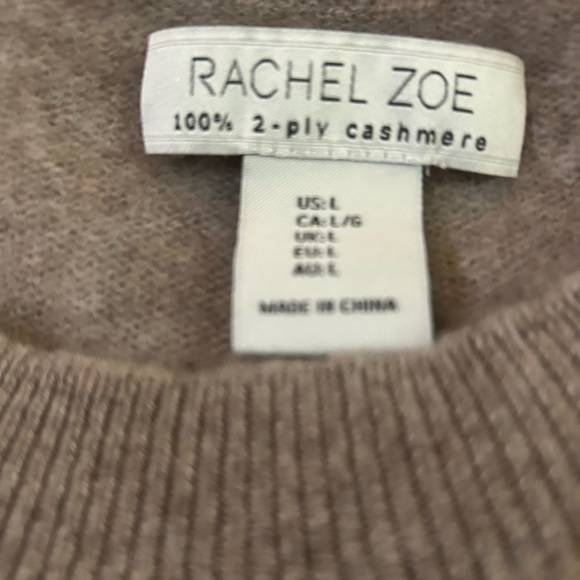 Rachel Zoe Women’s 100% 2ply Cashmere Sweater. Light Brown. Large. - Picture 4 of 4